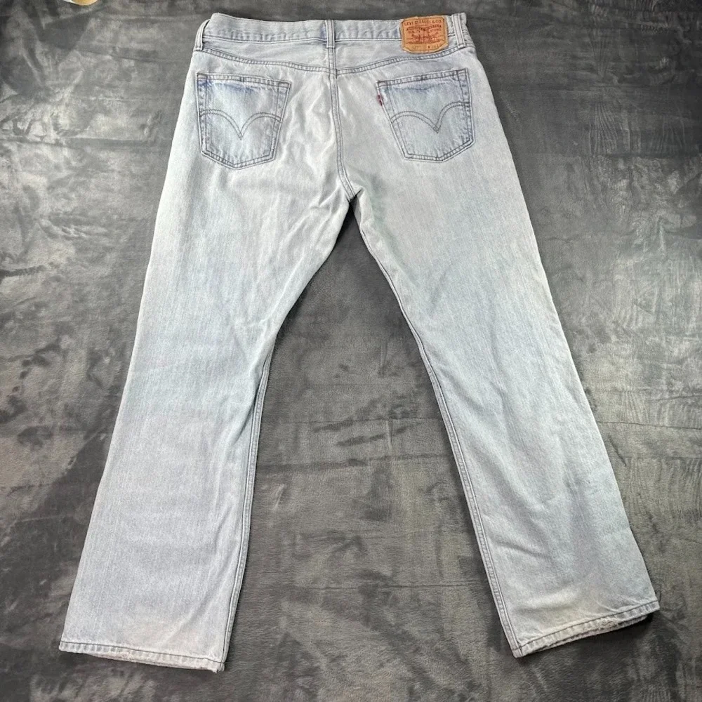 Levis 527 Y2K Boot Cut Jeans Mens 34x30 Fits 36x32 Light Blue Denim Cowboy